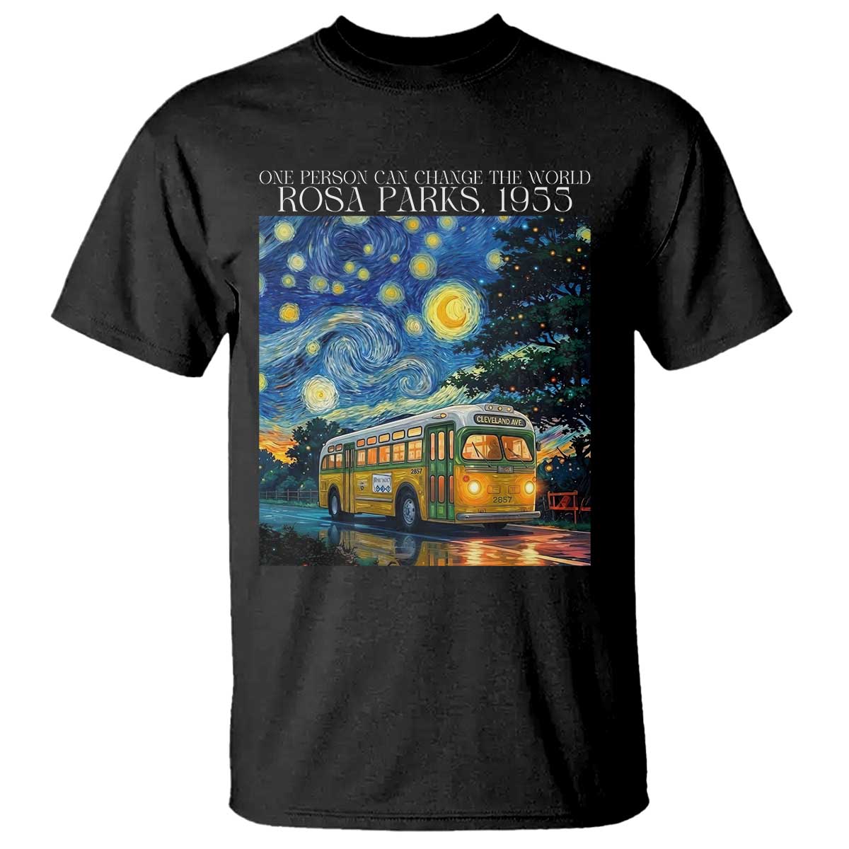 Rosa Parks T Shirt Starry Night Van Gogh Black History African TS14 Black Print Your Wear