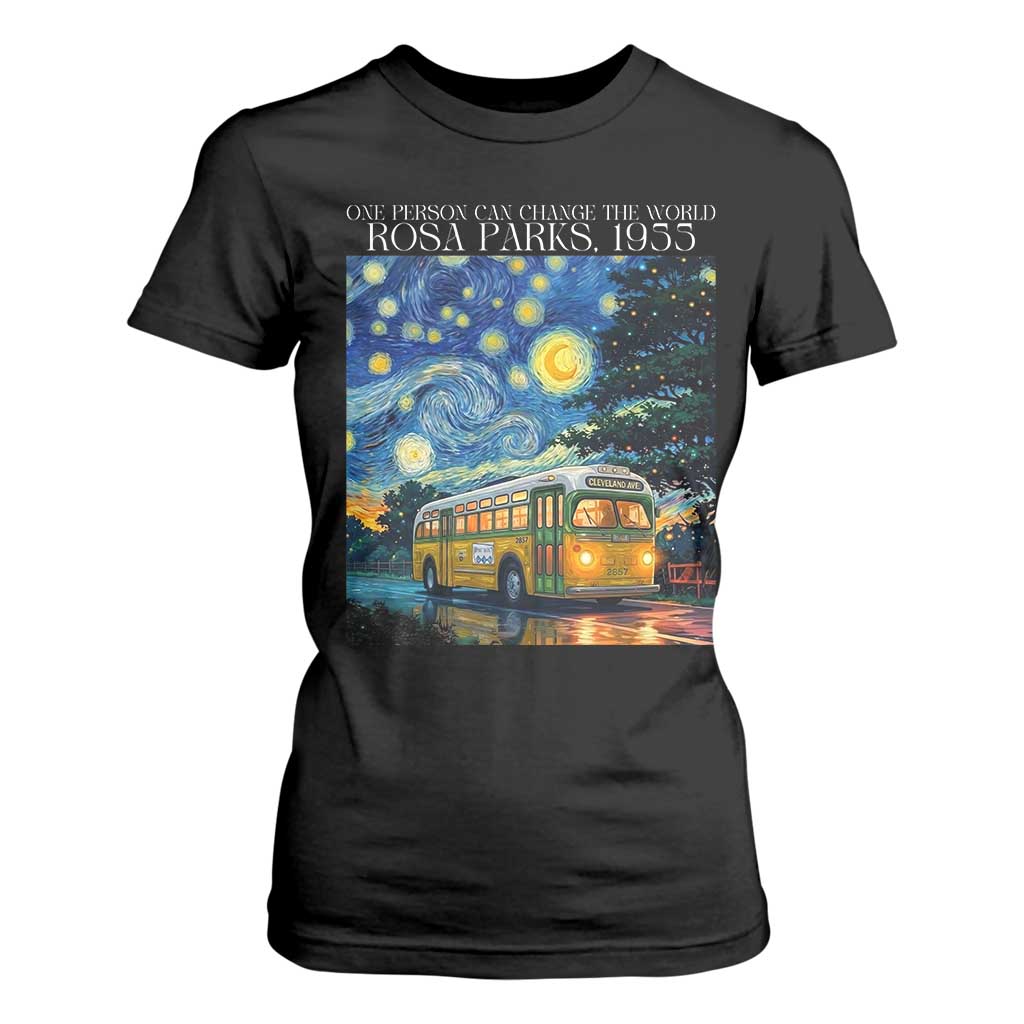 Rosa Parks T Shirt For Women Starry Night Van Gogh Black History African TS14 Black Print Your Wear