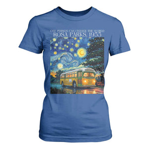 Rosa Parks T Shirt For Women Starry Night Van Gogh Black History African TS14 Royal Blue Print Your Wear