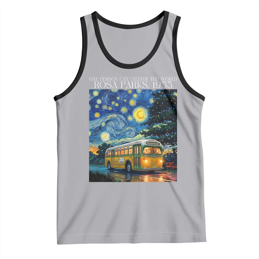 Rosa Parks Tank Top Starry Night Van Gogh Black History African TS14 Athletic Heather Black Print Your Wear