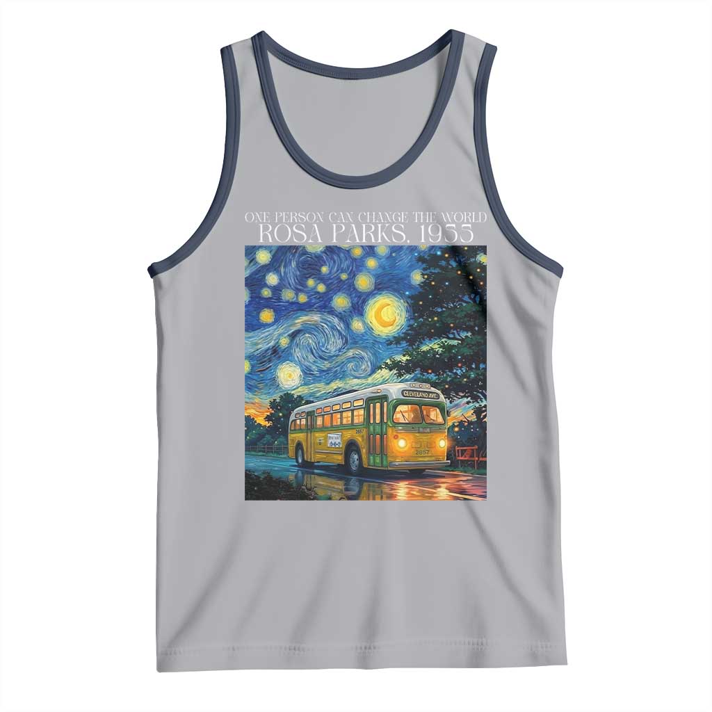 Rosa Parks Tank Top Starry Night Van Gogh Black History African TS14 Athletic Heather Navy Print Your Wear