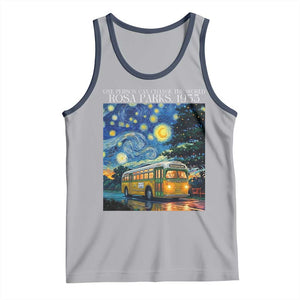 Rosa Parks Tank Top Starry Night Van Gogh Black History African TS14 Athletic Heather Navy Print Your Wear