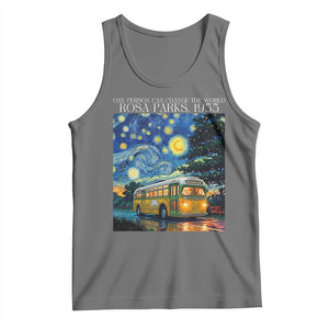Rosa Parks Tank Top Starry Night Van Gogh Black History African TS14 Black Heather Print Your Wear