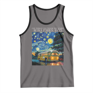 Rosa Parks Tank Top Starry Night Van Gogh Black History African TS14 Deep Heather Black Print Your Wear