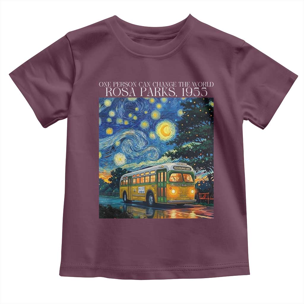 Rosa Parks Toddler T Shirt Starry Night Van Gogh Black History African TS14 Maroon Print Your Wear