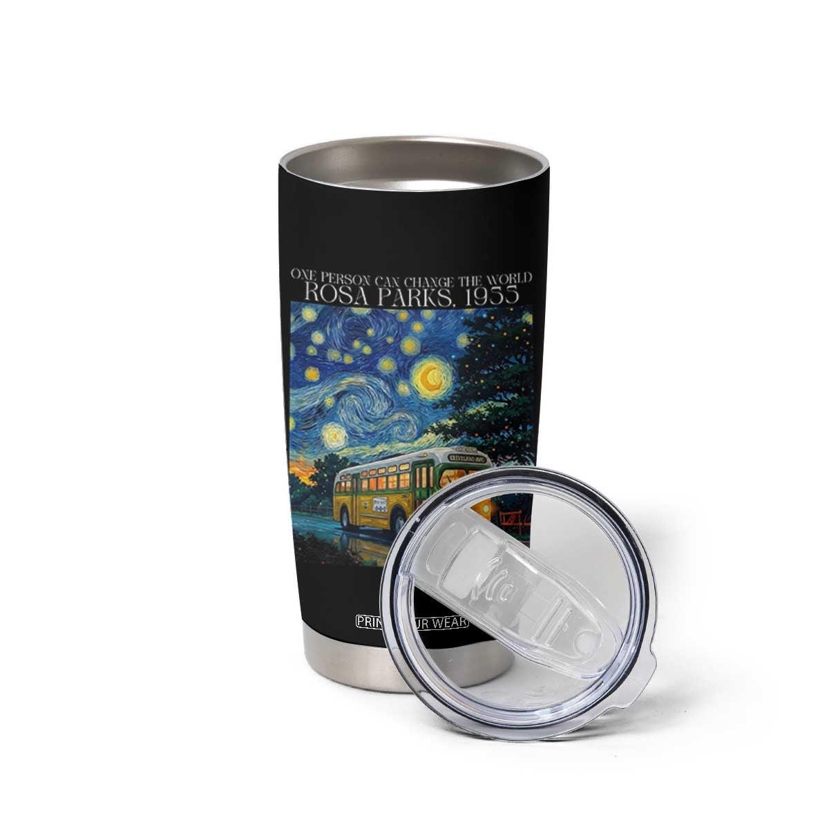 Rosa Parks Tumbler Cup Starry Night Van Gogh Black History African TS14 Print Your Wear