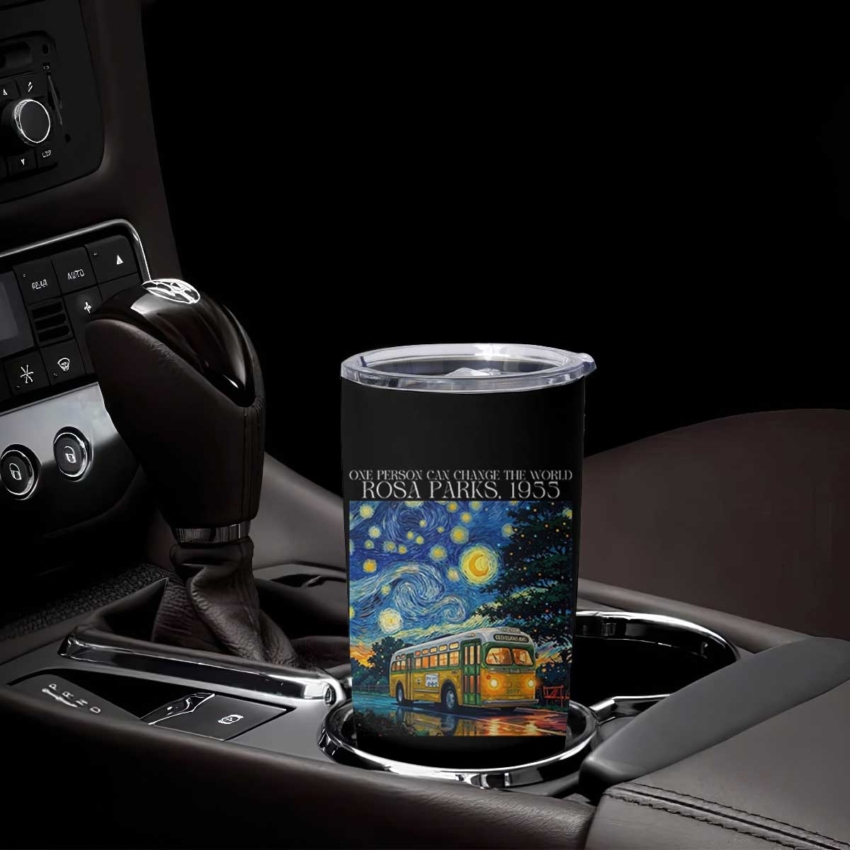 Rosa Parks Tumbler Cup Starry Night Van Gogh Black History African TS14 Print Your Wear