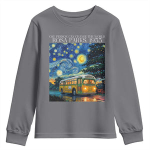 Rosa Parks Youth Sweatshirt Starry Night Van Gogh Black History African TS14 Charcoal Print Your Wear