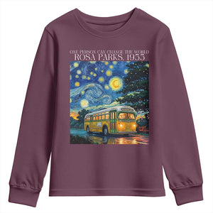 Rosa Parks Youth Sweatshirt Starry Night Van Gogh Black History African TS14 Maroon Print Your Wear