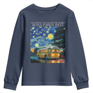 Rosa Parks Youth Sweatshirt Starry Night Van Gogh Black History African TS14 Navy Print Your Wear