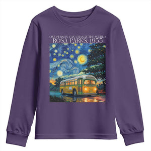 Rosa Parks Youth Sweatshirt Starry Night Van Gogh Black History African TS14 Purple Print Your Wear