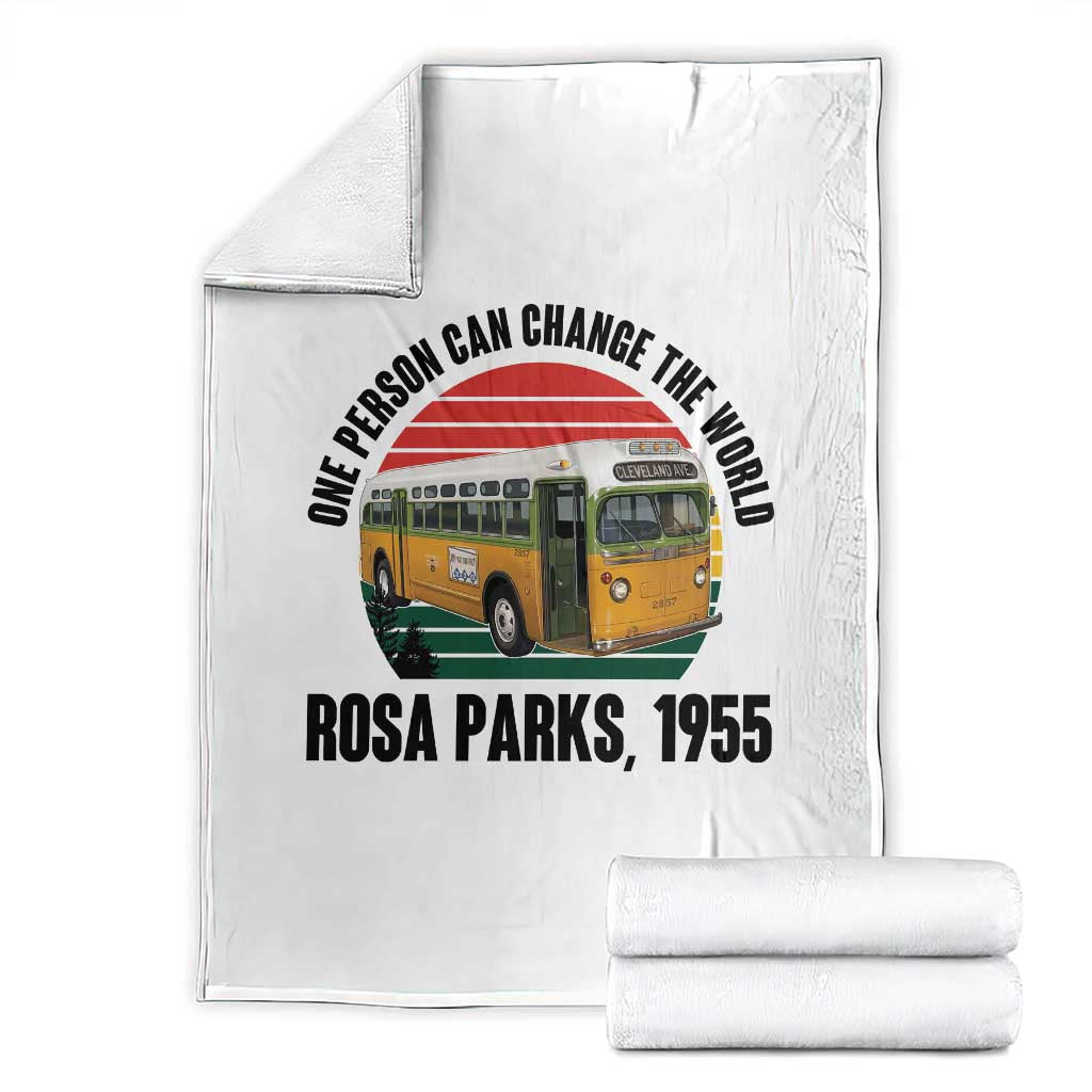 Rosa Parks Throw Blanket One Person Can Change The World - Print Your Wear