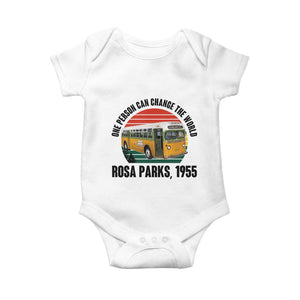 Rosa Parks Baby Onesie One Person Can Change The World TS14 White Print Your Wear