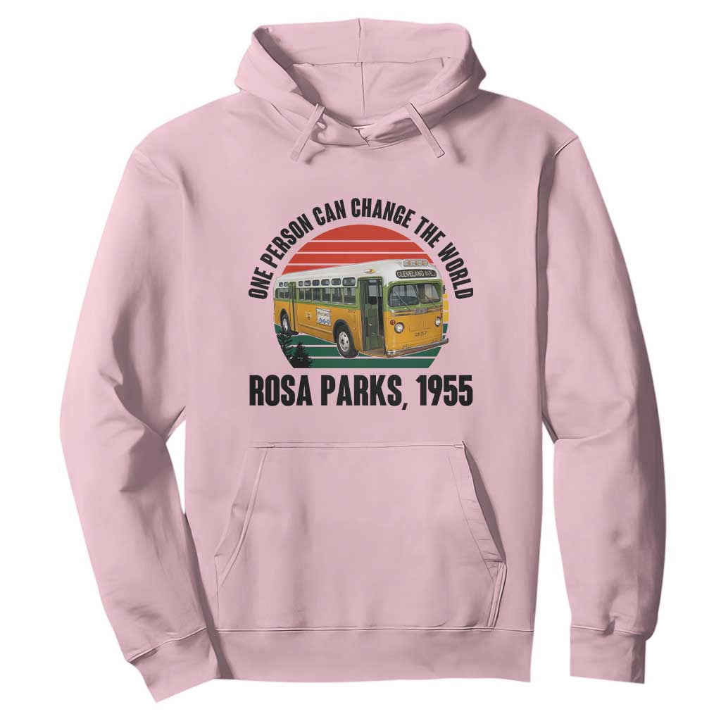 Rosa Parks Hoodie One Person Can Change The World TS14 Light Pink Print Your Wear