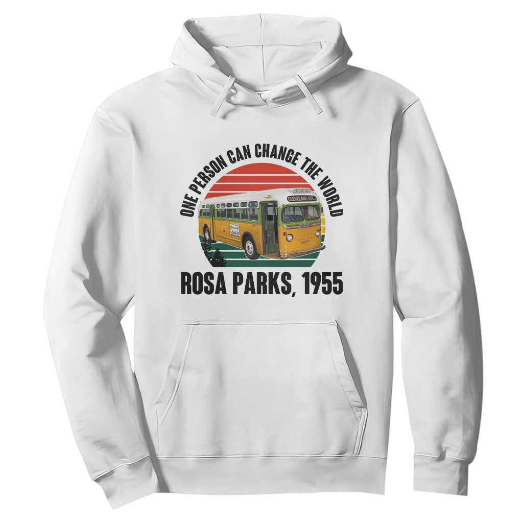 Rosa Parks Hoodie One Person Can Change The World TS14 White Print Your Wear