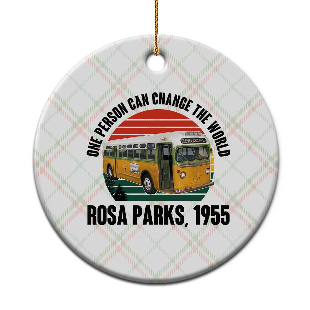 Rosa Parks Ceramic Ornament One Person Can Change The World TS14 1pc Christmas Plaid Print Your Wear