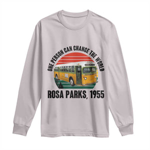 Rosa Parks Long Sleeve Shirt One Person Can Change The World TS14 Ice Gray Print Your Wear