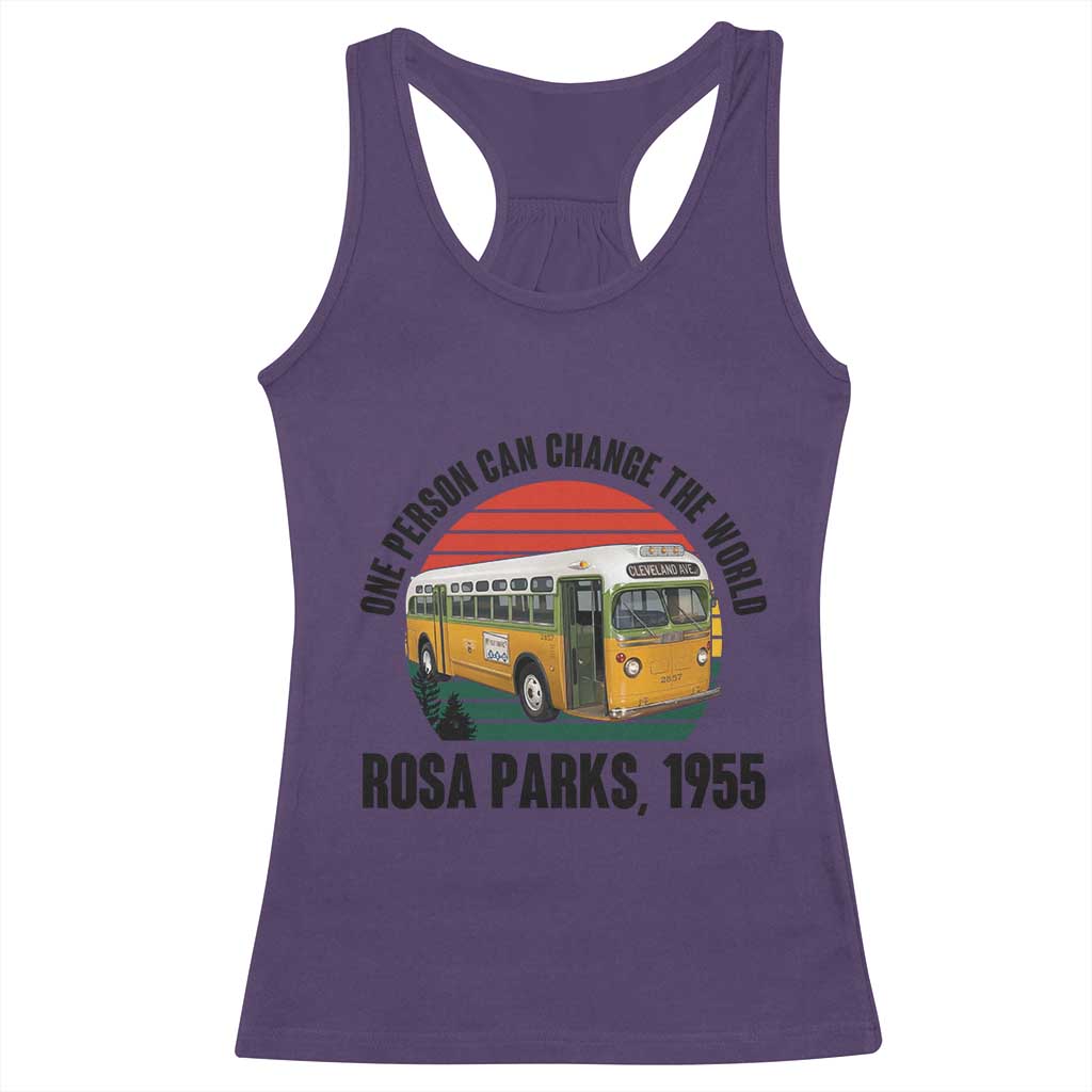 Rosa Parks Racerback Tank Top One Person Can Change The World TS14 Purple Print Your Wear