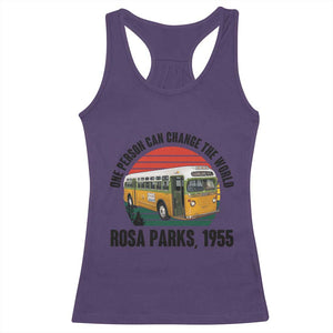 Rosa Parks Racerback Tank Top One Person Can Change The World TS14 Purple Print Your Wear