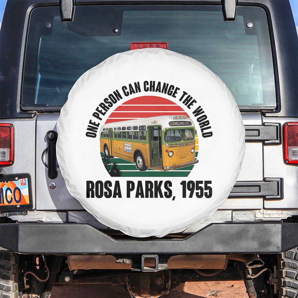 Rosa Parks Spare Tire Cover One Person Can Change The World TS14 No hole White Print Your Wear