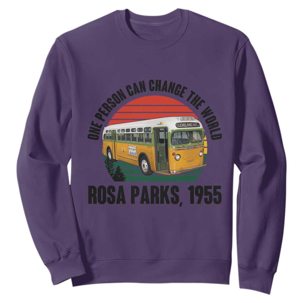 Rosa Parks Sweatshirt One Person Can Change The World TS14 Purple Print Your Wear