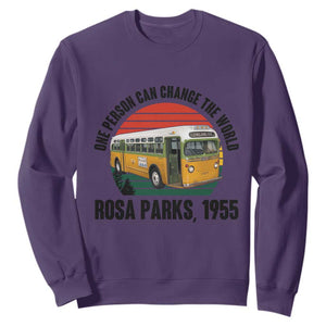 Rosa Parks Sweatshirt One Person Can Change The World TS14 Purple Print Your Wear