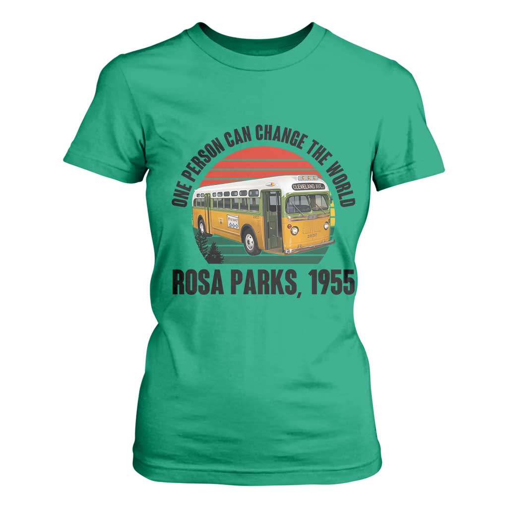 Rosa Parks T Shirt For Women One Person Can Change The World TS14 Irish Green Print Your Wear