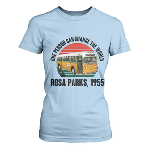 Rosa Parks T Shirt For Women One Person Can Change The World TS14 Light Blue Print Your Wear