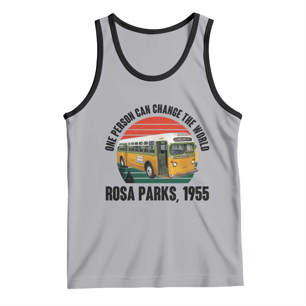 Rosa Parks Tank Top One Person Can Change The World TS14 Athletic Heather Black Print Your Wear