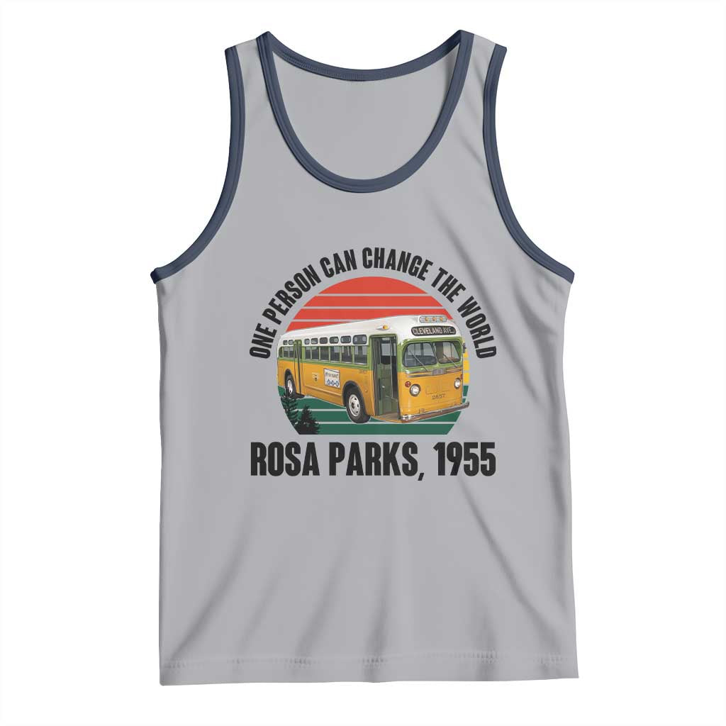 Rosa Parks Tank Top One Person Can Change The World TS14 Athletic Heather Navy Print Your Wear
