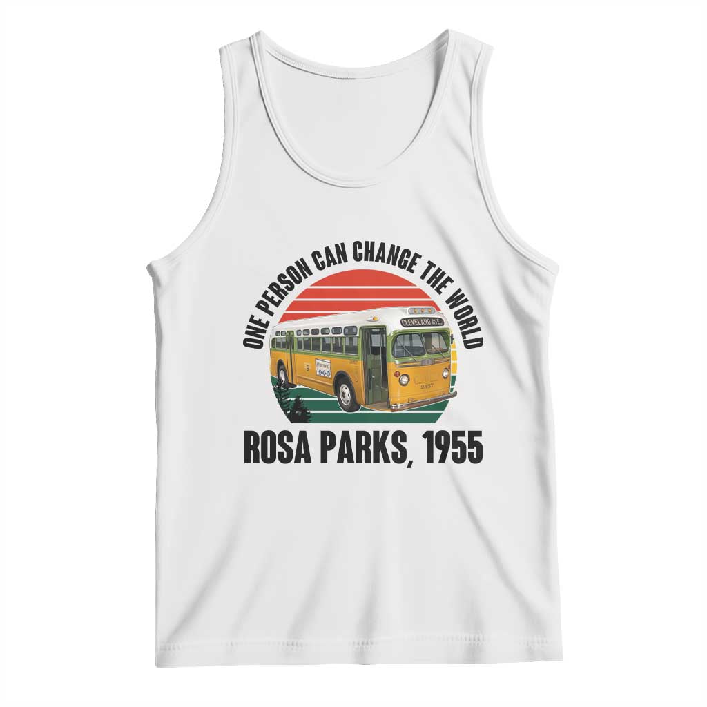 Rosa Parks Tank Top One Person Can Change The World TS14 White Print Your Wear