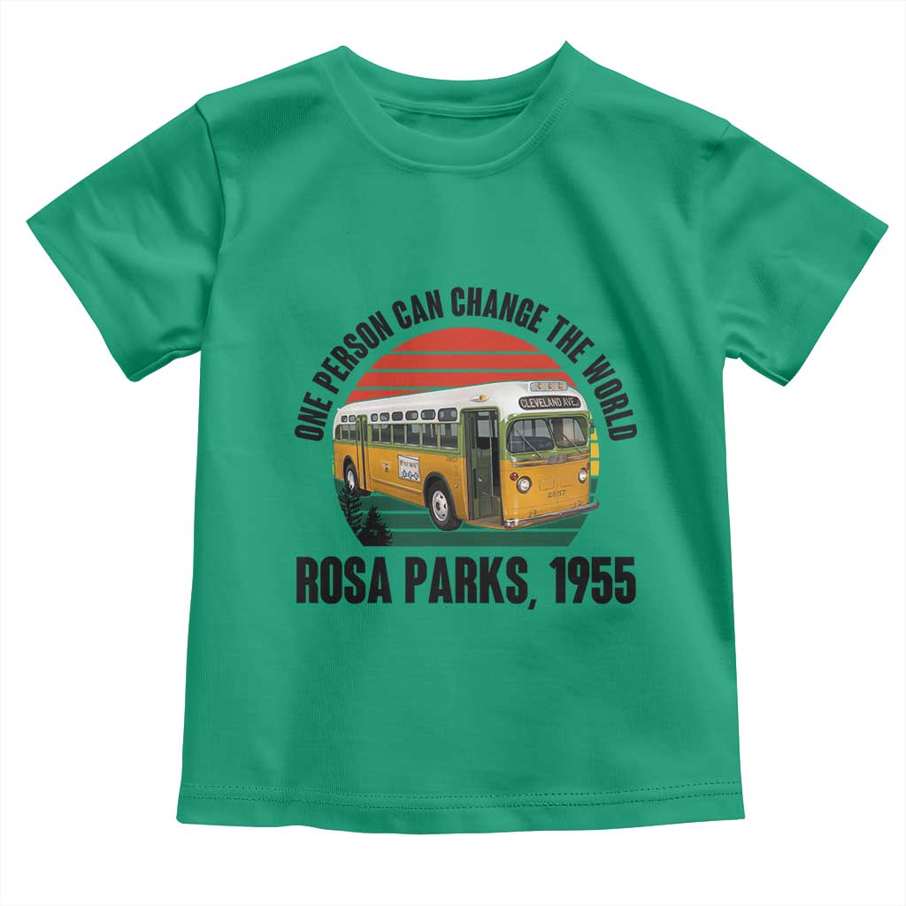 Rosa Parks Toddler T Shirt One Person Can Change The World TS14 Irish Green Print Your Wear