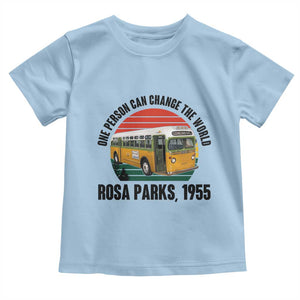 Rosa Parks Toddler T Shirt One Person Can Change The World TS14 Light Blue Print Your Wear
