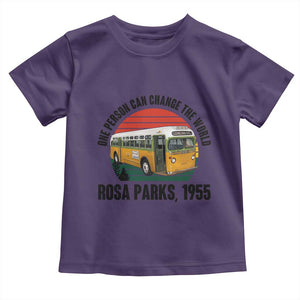 Rosa Parks Toddler T Shirt One Person Can Change The World TS14 Purple Print Your Wear