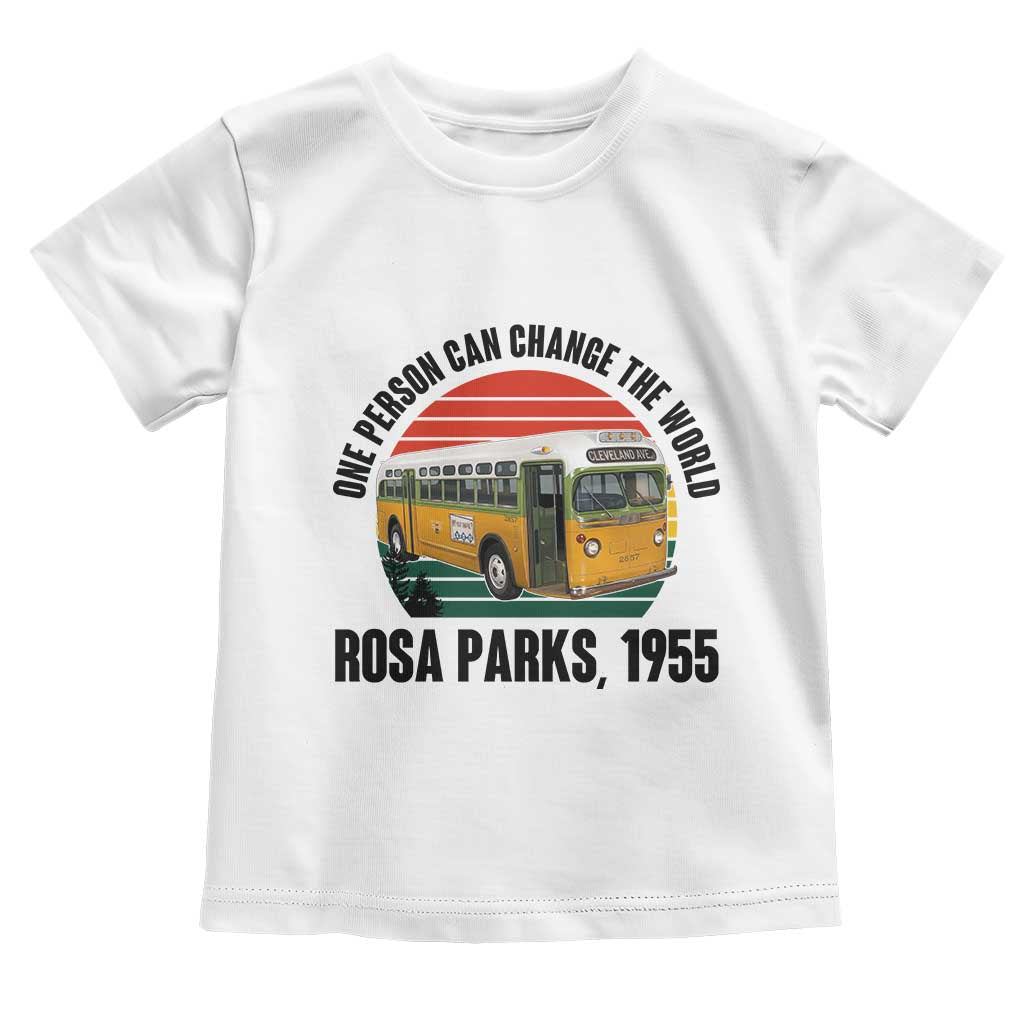Rosa Parks Toddler T Shirt One Person Can Change The World TS14 White Print Your Wear