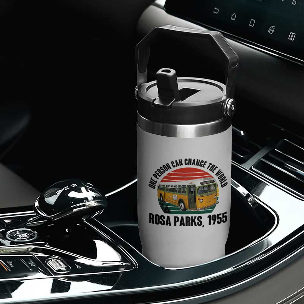 Rosa Parks Flip Straw Tumbler One Person Can Change The World TS14 Print Your Wear
