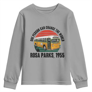 Rosa Parks Youth Sweatshirt One Person Can Change The World TS14 Sport Gray Print Your Wear