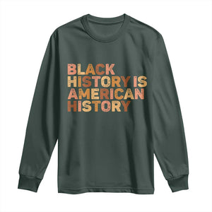 Black History Melanin African American Pride Long Sleeve Shirt TS14 Dark Forest Green Print Your Wear