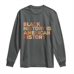 Black History Melanin African American Pride Long Sleeve Shirt TS14 Dark Heather Print Your Wear