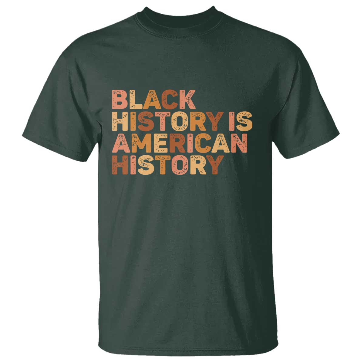 Black History Melanin African American Pride T Shirt TS14 Dark Forest Green Print Your Wear