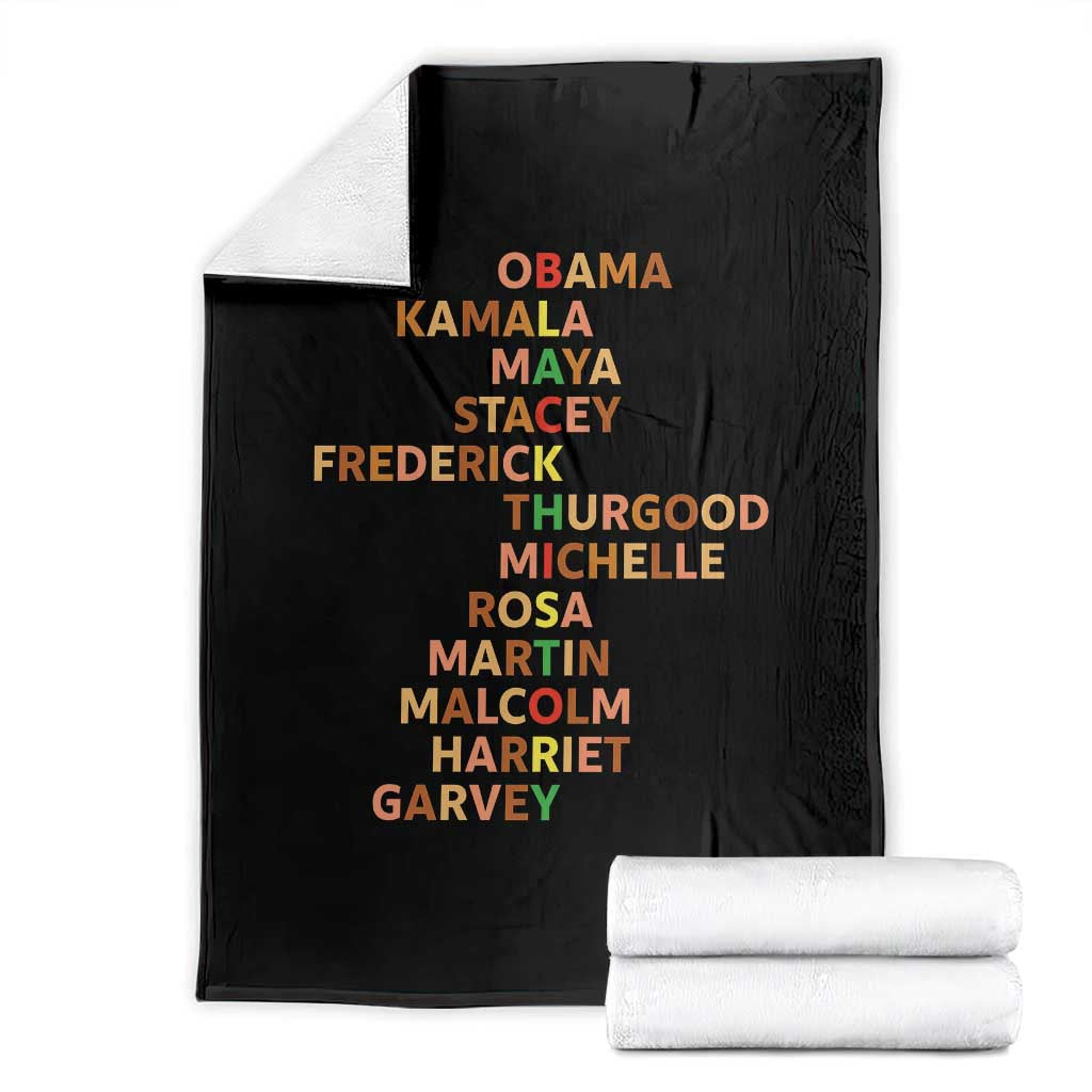 Black Leader History Melanin African American Pride Throw Blanket TS14 Black Print Your Wear