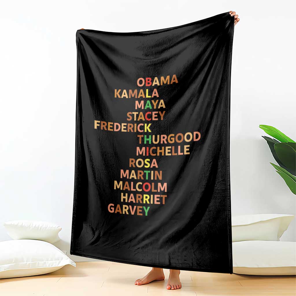 Black Leader History Melanin African American Pride Throw Blanket TS14 Print Your Wear