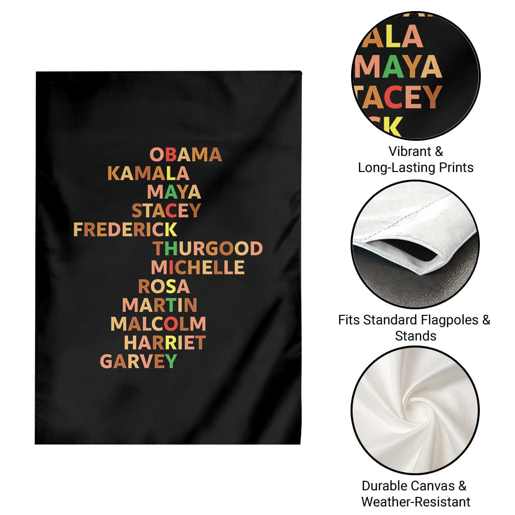 Black Leader History Melanin African American Pride Garden Flag TS14 Print Your Wear