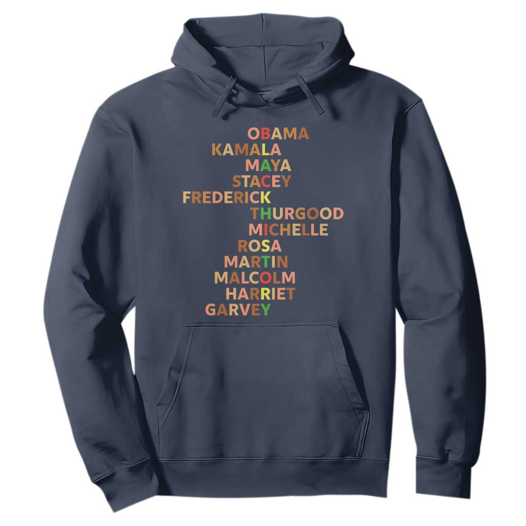 Black Leader History Melanin African American Pride Hoodie TS14 Navy Print Your Wear