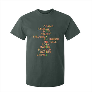 Black Leader History Melanin African American Pride T Shirt For Kid TS14 Dark Forest Green Print Your Wear