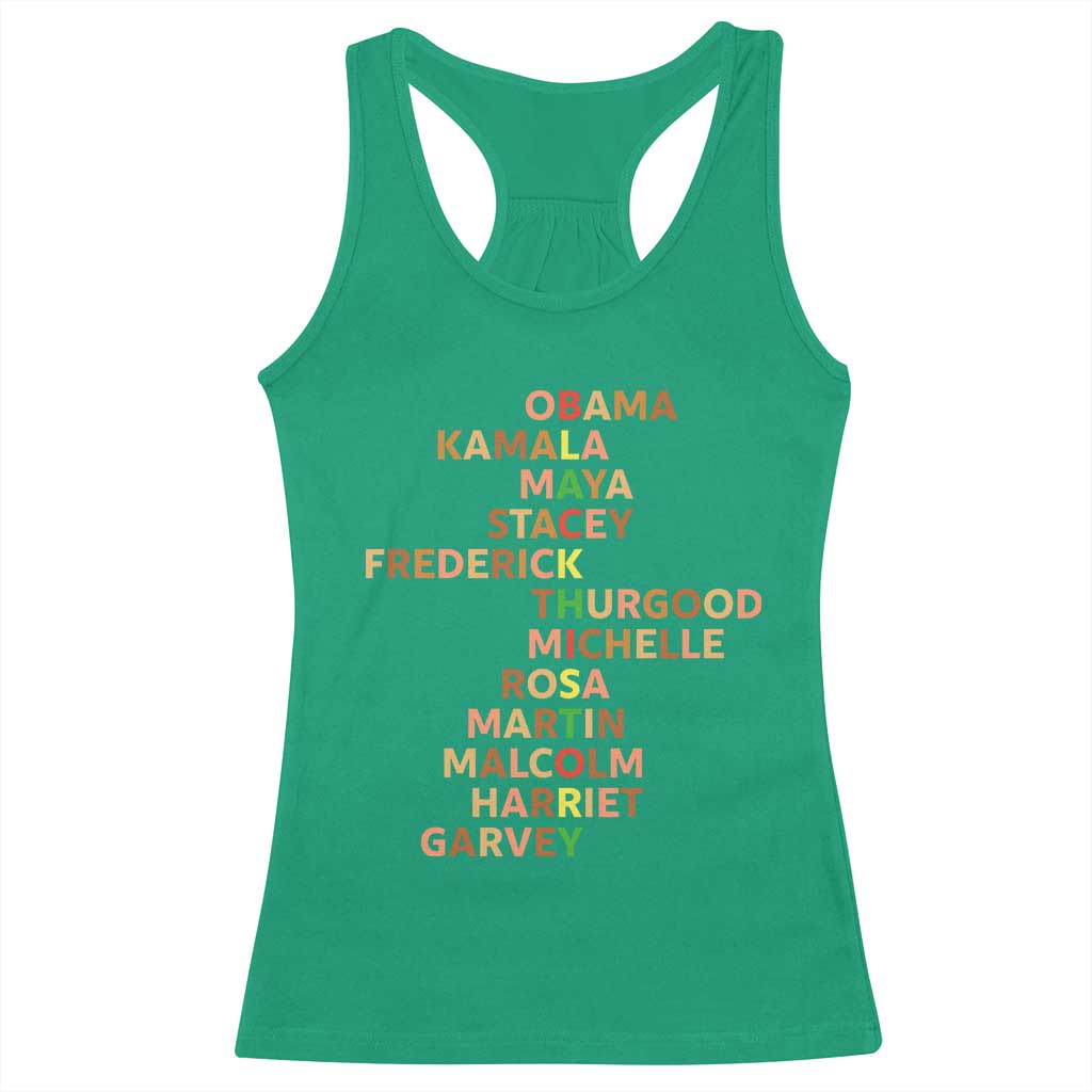 Black Leader History Melanin African American Pride Racerback Tank Top TS14 Irish Green Print Your Wear