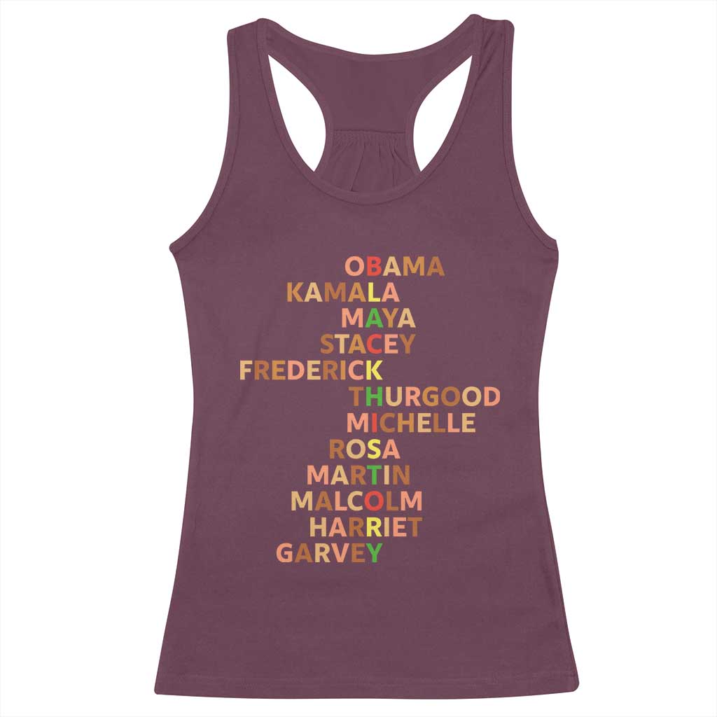 Black Leader History Melanin African American Pride Racerback Tank Top TS14 Maroon Print Your Wear