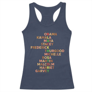 Black Leader History Melanin African American Pride Racerback Tank Top TS14 Navy Print Your Wear