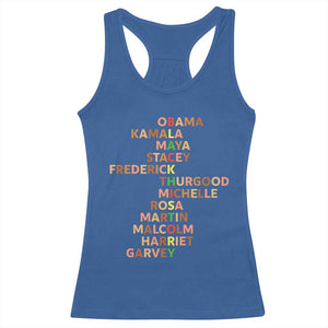 Black Leader History Melanin African American Pride Racerback Tank Top TS14 Royal Blue Print Your Wear