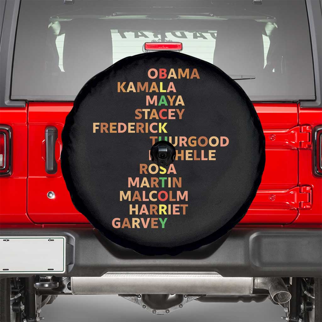 Black Leader History Melanin African American Pride Spare Tire Cover TS14 Black Print Your Wear